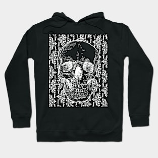 Vintage Goth Skull and Wallpaper Hoodie